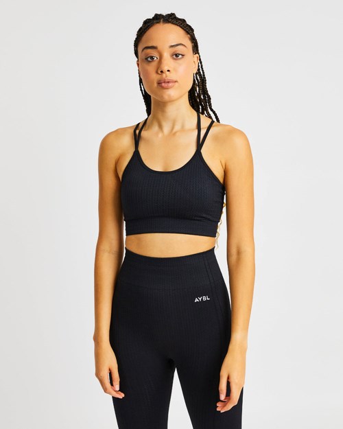 AYBL Luxe Seamless Sports Bra Negros | GUPXNJO-43