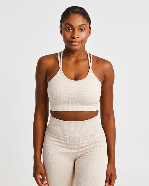 AYBL Luxe Seamless Sports Bra Sand | PDURFQJ-68