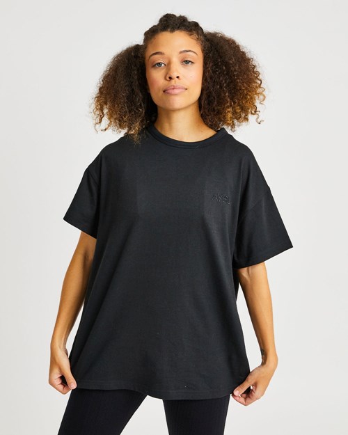 AYBL Luxe T Shirt Negros | HQLGNCW-14