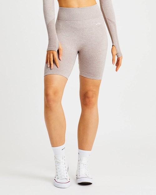 AYBL Motion Seamless Cycling Shorts Beige | WXZENIY-87