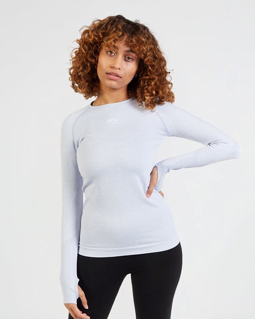 AYBL Motion Seamless Long Sleeve Top Azules | ZUVARPX-51