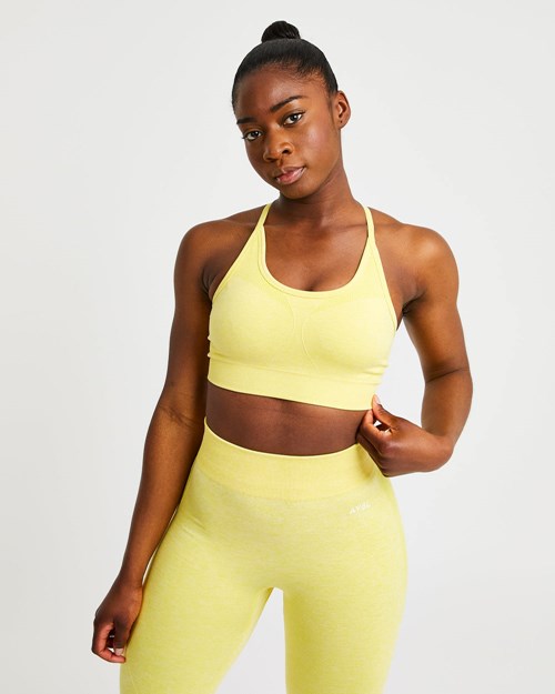 AYBL Motion Seamless Sports Bra Amarillos | OCZEQDG-68