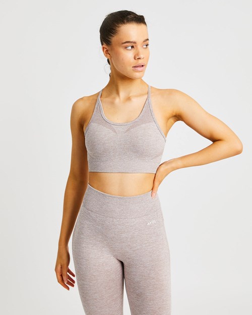 AYBL Motion Seamless Sports Bra Beige | VKEUYNX-58