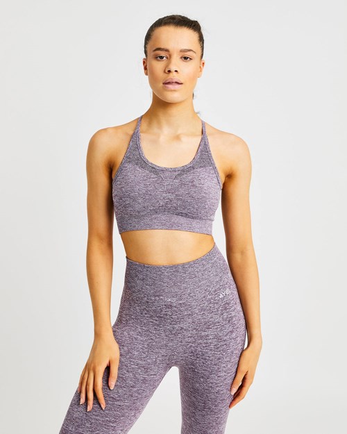 AYBL Motion Seamless Sports Bra Morados | MBHPYIR-72