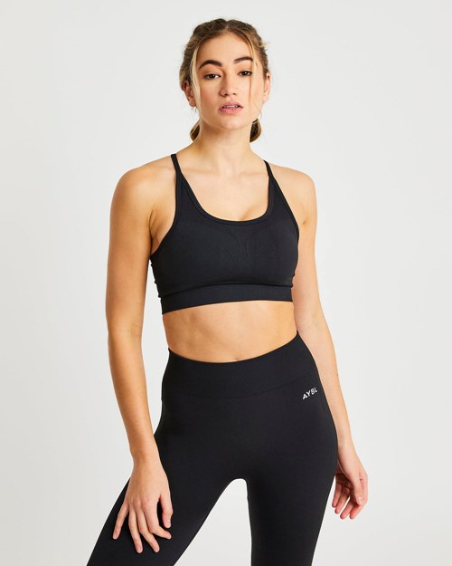 AYBL Motion Seamless Sports Bra Negros | NFPSQJE-52