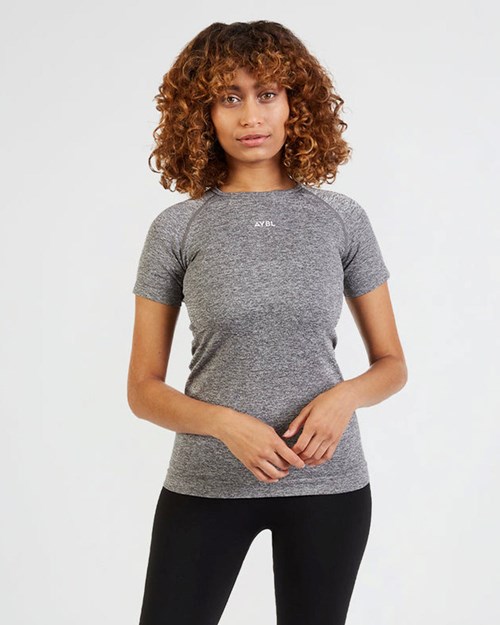 AYBL Motion Seamless T Shirt Grises | BUFAHIM-68