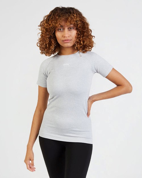 AYBL Motion Seamless T Shirt Grises Claro | BFWEILX-37