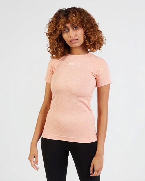 AYBL Motion Seamless T Shirt Peach | ABVLSEZ-75