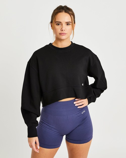 AYBL Oversized Crop Jumper Negros | ICOWVRU-95