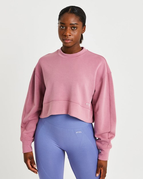 AYBL Oversized Crop Jumper Rosas Rosas | MVBUHXD-15