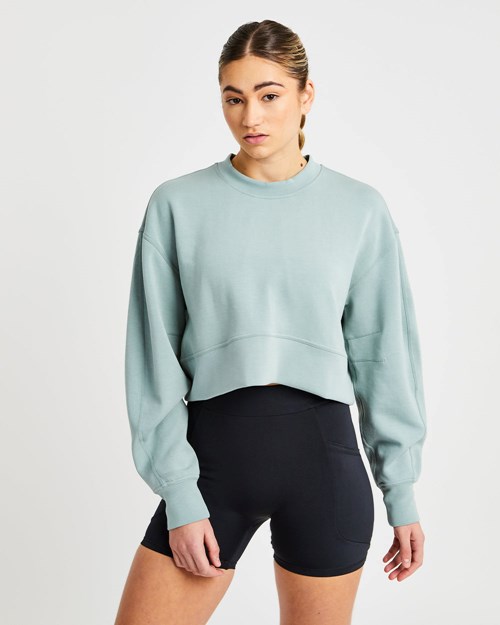 AYBL Oversized Crop Jumper Verdes | WXMKPOT-26