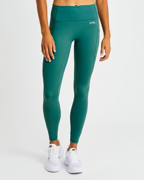 AYBL Pace Leggings Verdes Oscuro | VSTAFZL-45