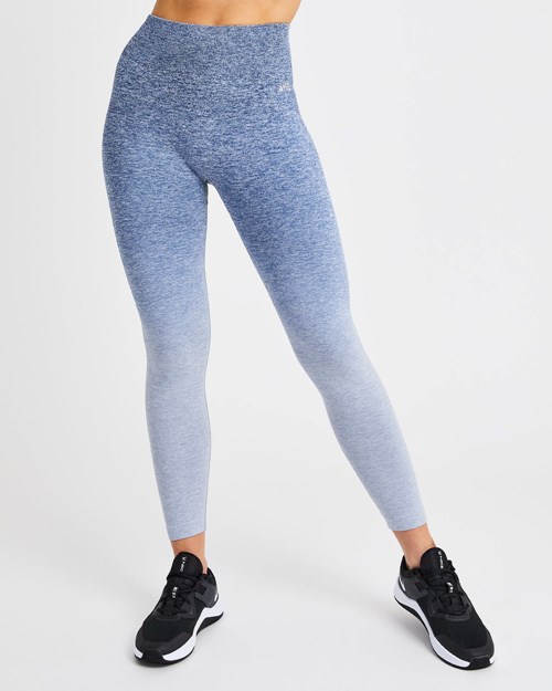 AYBL Pulse Ombré Seamless Leggings Azul Marino | ZUCGMSR-74