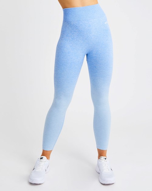 AYBL Pulse Ombré Seamless Leggings Azules | XBJALWH-56