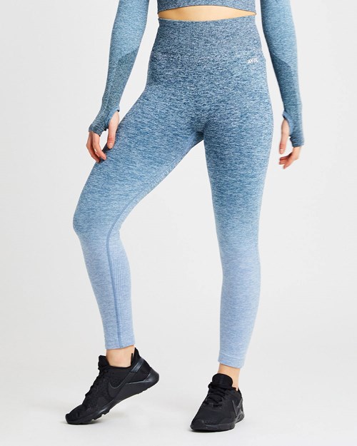 AYBL Pulse Ombré Seamless Leggings Teal | WRTNYZL-17