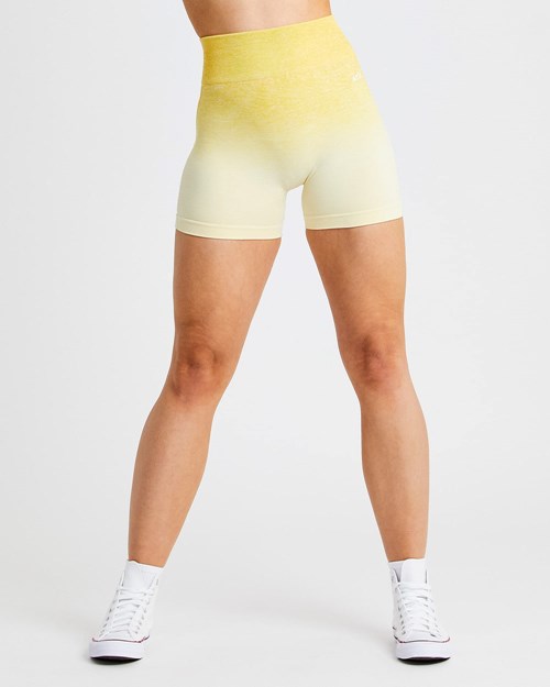 AYBL Pulse Ombré Seamless Shorts Amarillos | AYZLPFW-28