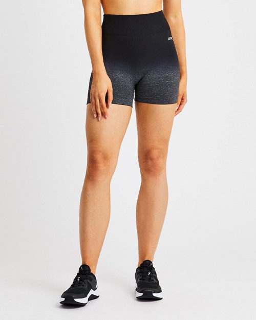 AYBL Pulse Ombré Seamless Shorts Black/Grey | AHNLXVB-65