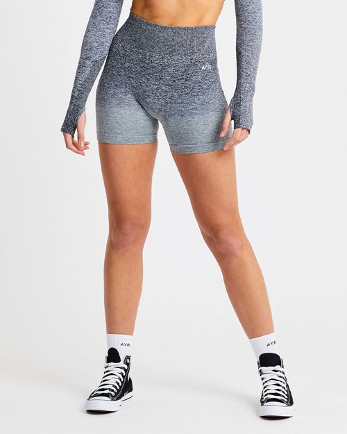 AYBL Pulse Ombré Seamless Shorts Grises | ATZMEPN-65