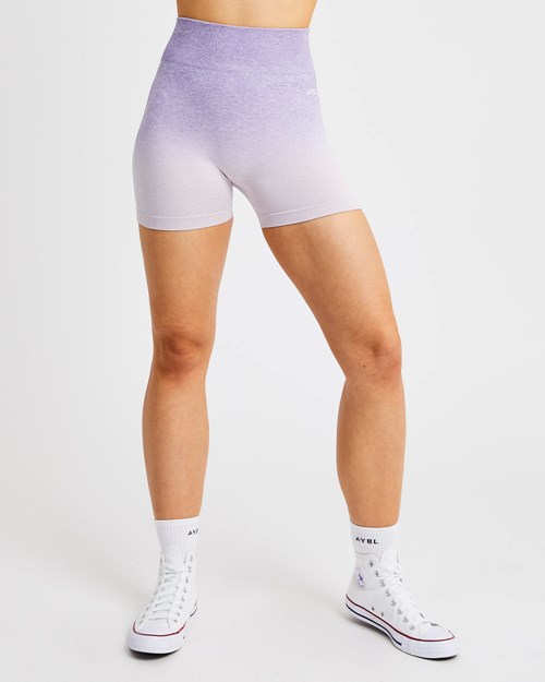 AYBL Pulse Ombré Seamless Shorts Lilac | ODAMWUZ-86