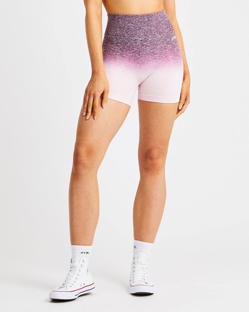 AYBL Pulse Ombré Seamless Shorts Plum | PZKEFDC-15