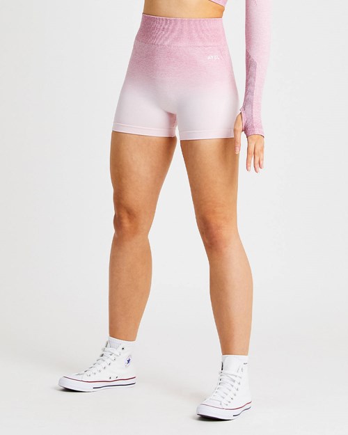 AYBL Pulse Ombré Seamless Shorts Rosas | ISLNYXH-42