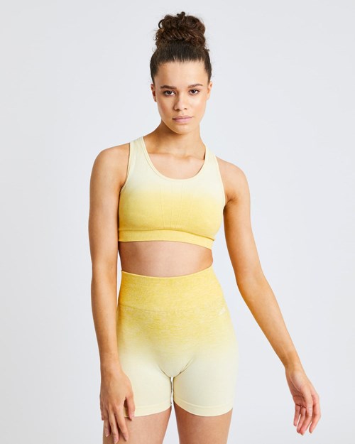 AYBL Pulse Ombré Seamless Sports Bra Amarillos | TACDZQP-18