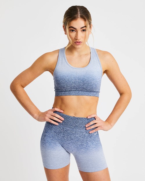 AYBL Pulse Ombré Seamless Sports Bra Azul Marino | TWSXFQY-21