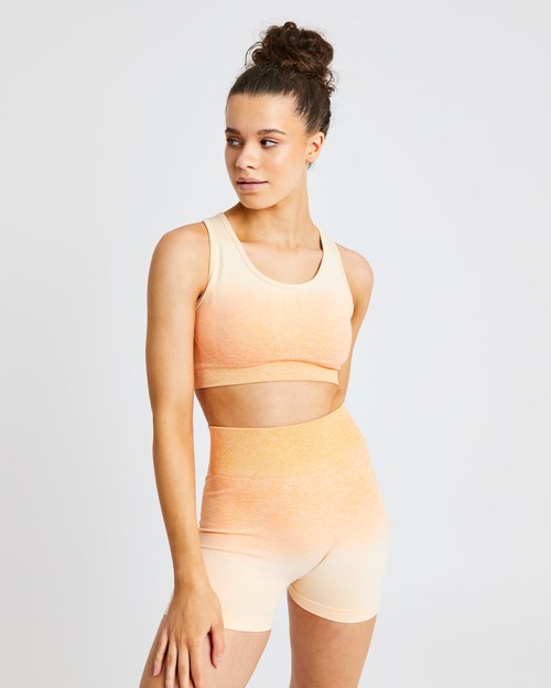 AYBL Pulse Ombré Seamless Sports Bra Naranjas | NKLSEUP-02