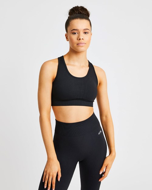 AYBL Pulse Seamless Sports Bra Negros | JSTFBXU-85