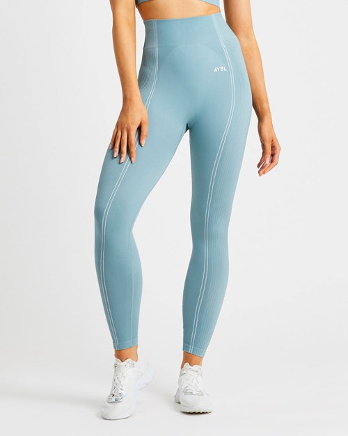 AYBL Reflex Seamless Leggings Teal | ELMYNDI-46