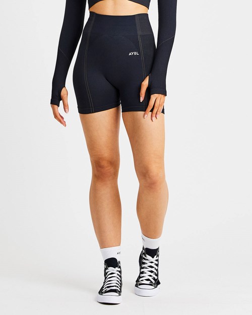 AYBL Reflex Seamless Shorts Negros | TCEDKXW-75