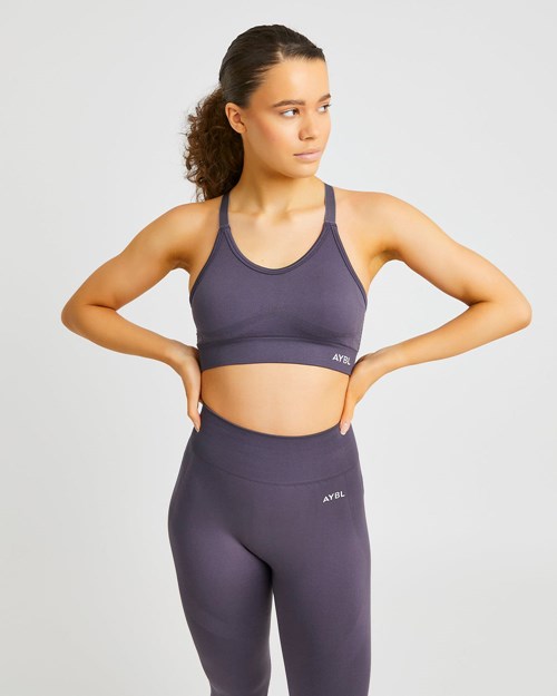 AYBL Reform Seamless Sports Bra Charcoal | WOKXTNA-17