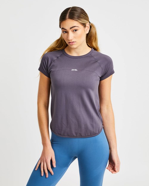 AYBL Reform Seamless T Shirt Charcoal | XPTQDCU-40