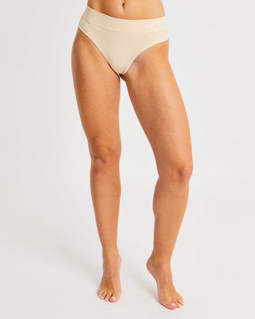 AYBL Seamless High Rise Tanga Nude | JXWFKMR-49