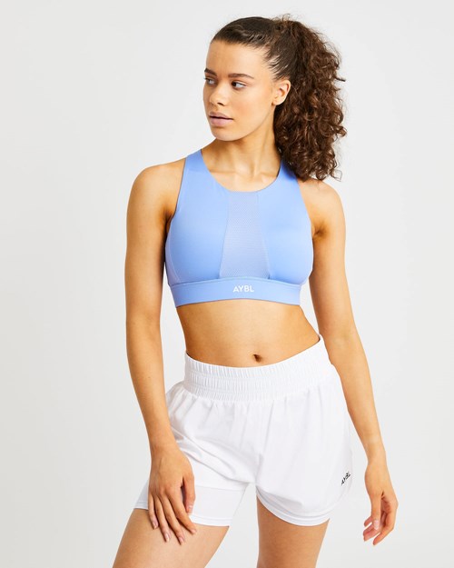 AYBL Sportive High Neck Sports Bra Azules | BZCSREU-25