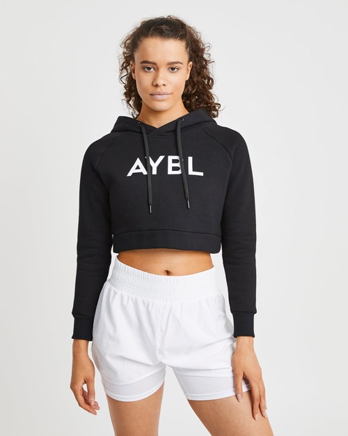AYBL Staple Crop Hoodie Negros | TIMPFAN-20