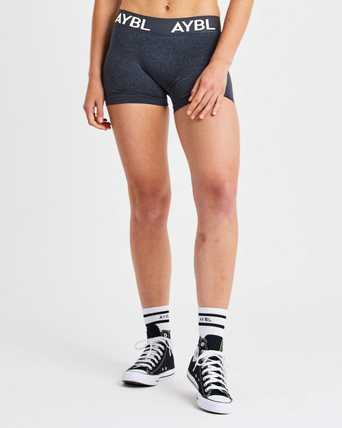 AYBL Staple Seamless Low Rise Shorts Negros | JXFUSYO-37