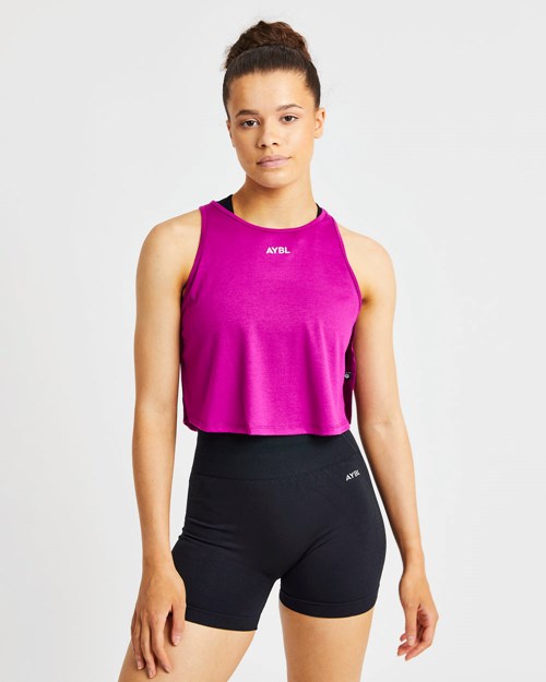AYBL Strive Crop Vest Magenta | TQEFGHS-97