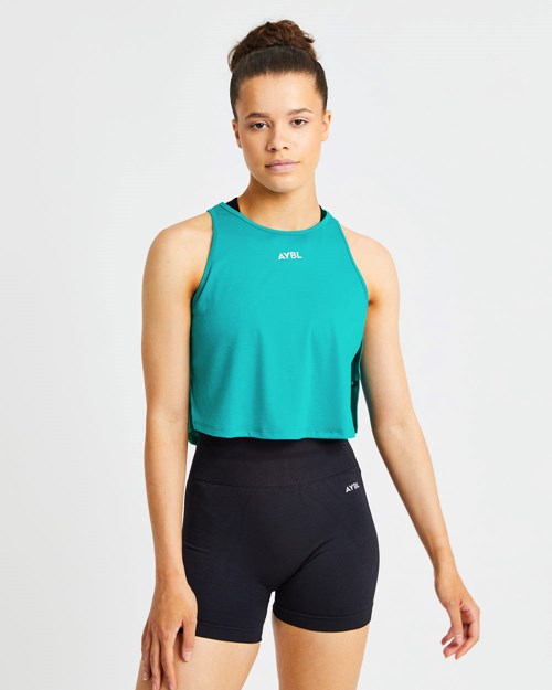 AYBL Strive Crop Vest Turquesa | OSXGZBQ-40