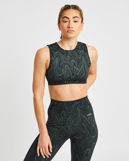 AYBL Velocity Seamless Crop Vest Negros | GSXMNOQ-13