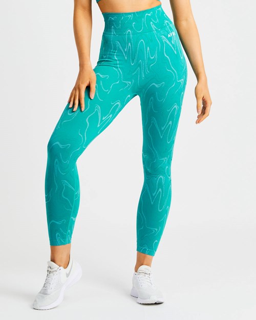 AYBL Velocity Seamless Leggings Turquesa | NAXHIOM-19