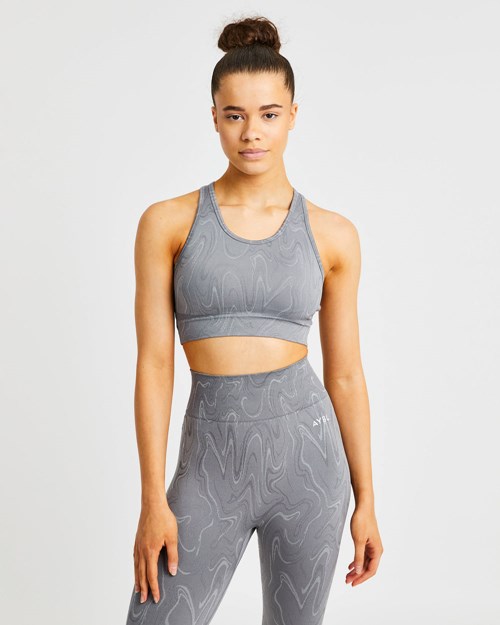 AYBL Velocity Seamless Sports Bra Grises | MLNCWAZ-25